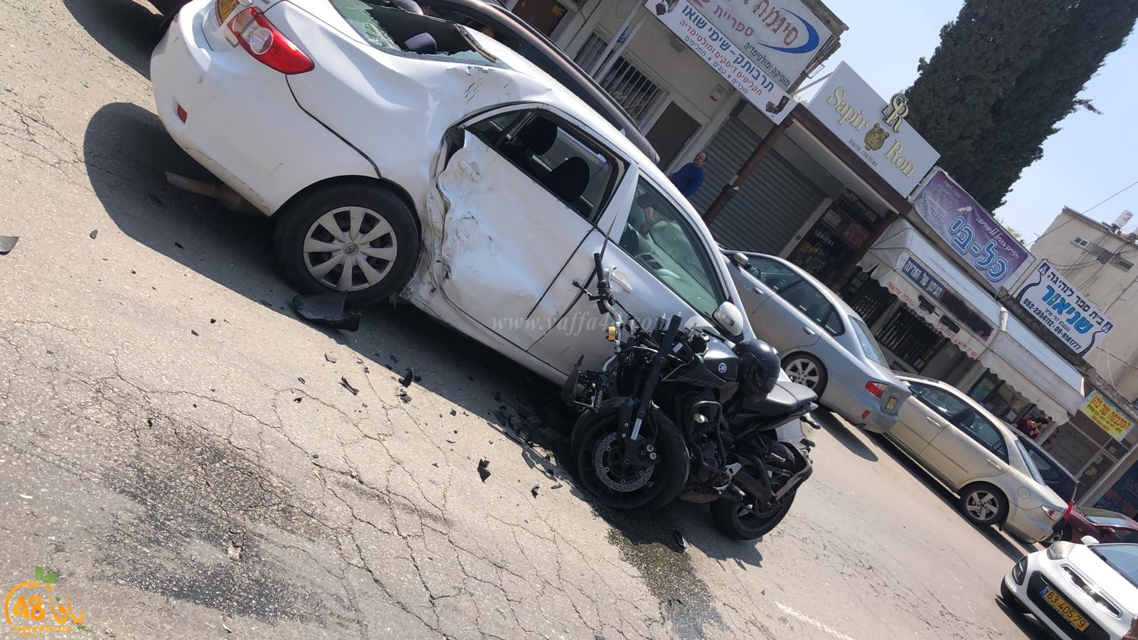 الرملة: اصابة متوسطة لسائق دراجة نارية بحادث طرق 
